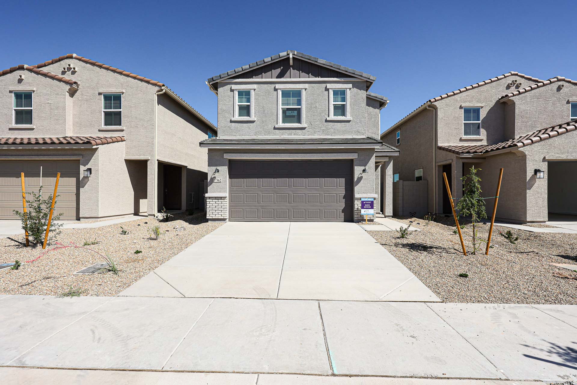 A house with a garage.