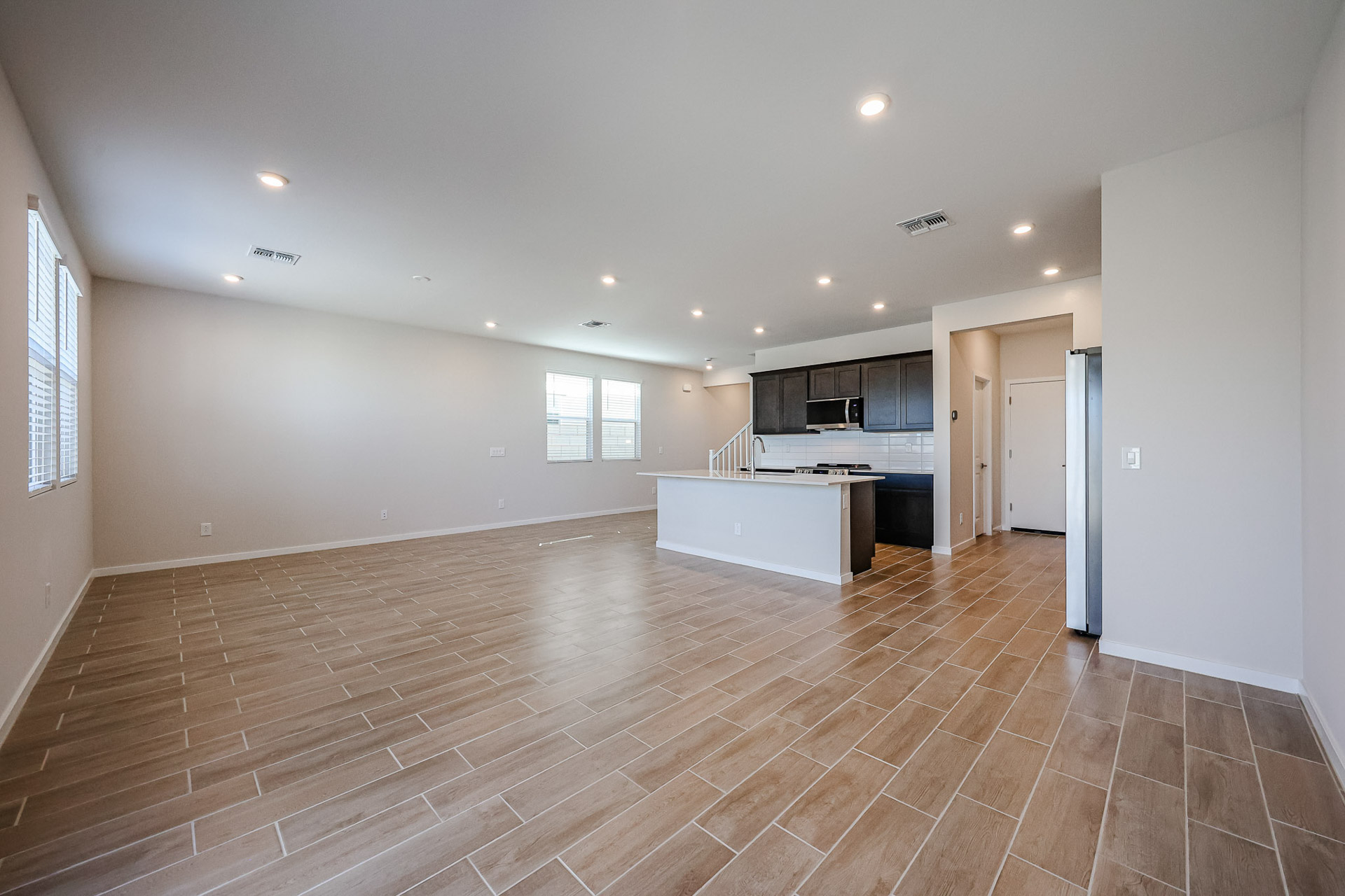 A large empty kitchen.
