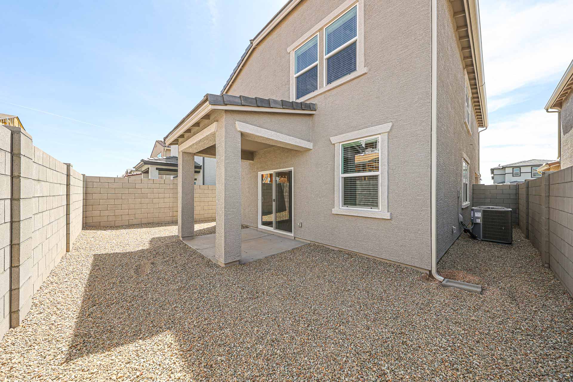 A building with a door and windows.