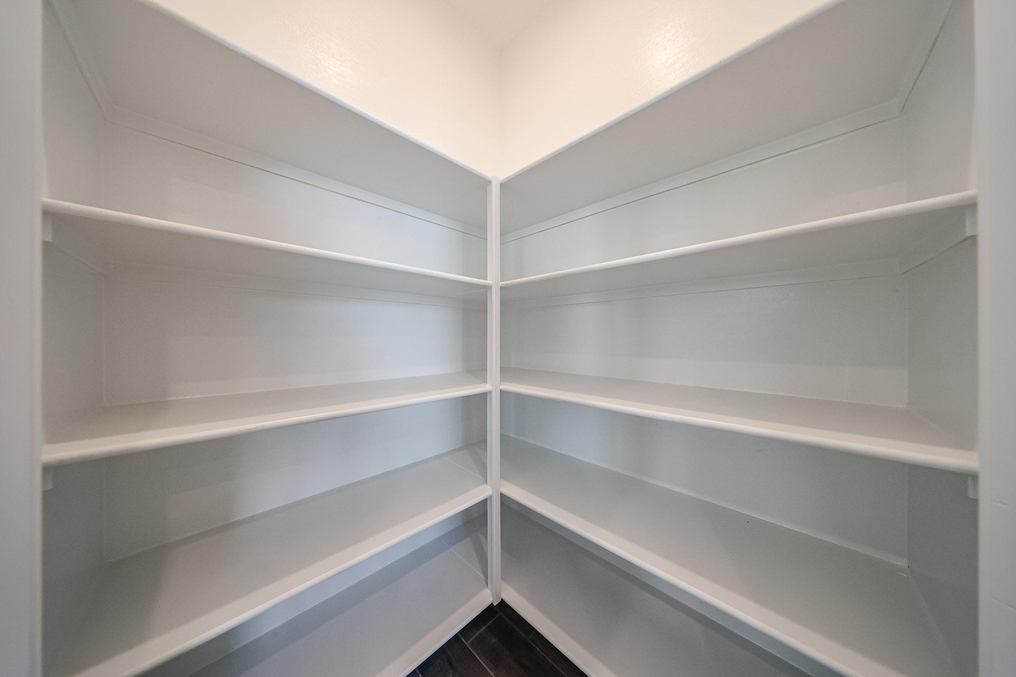 A white shelf with white shelves.
