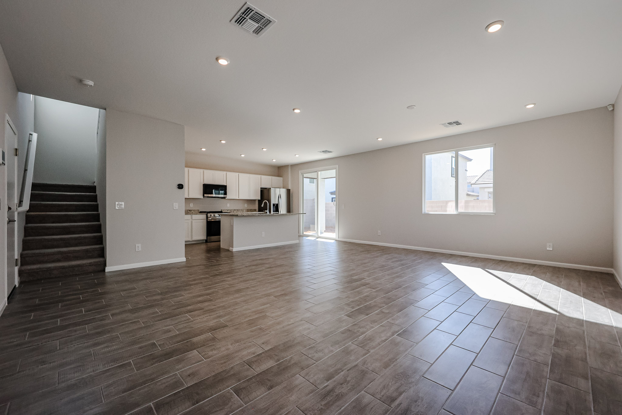 A large empty kitchen.
