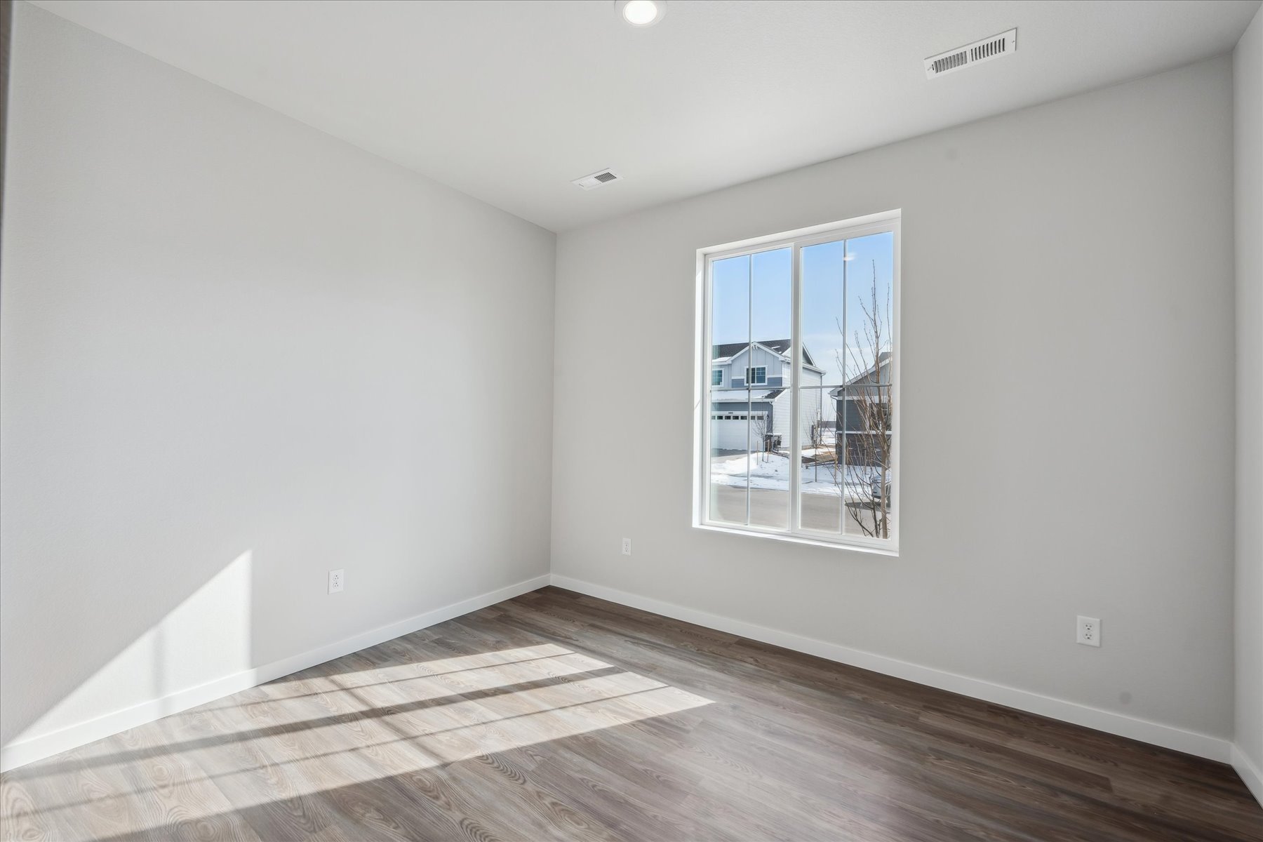 A room with a window.