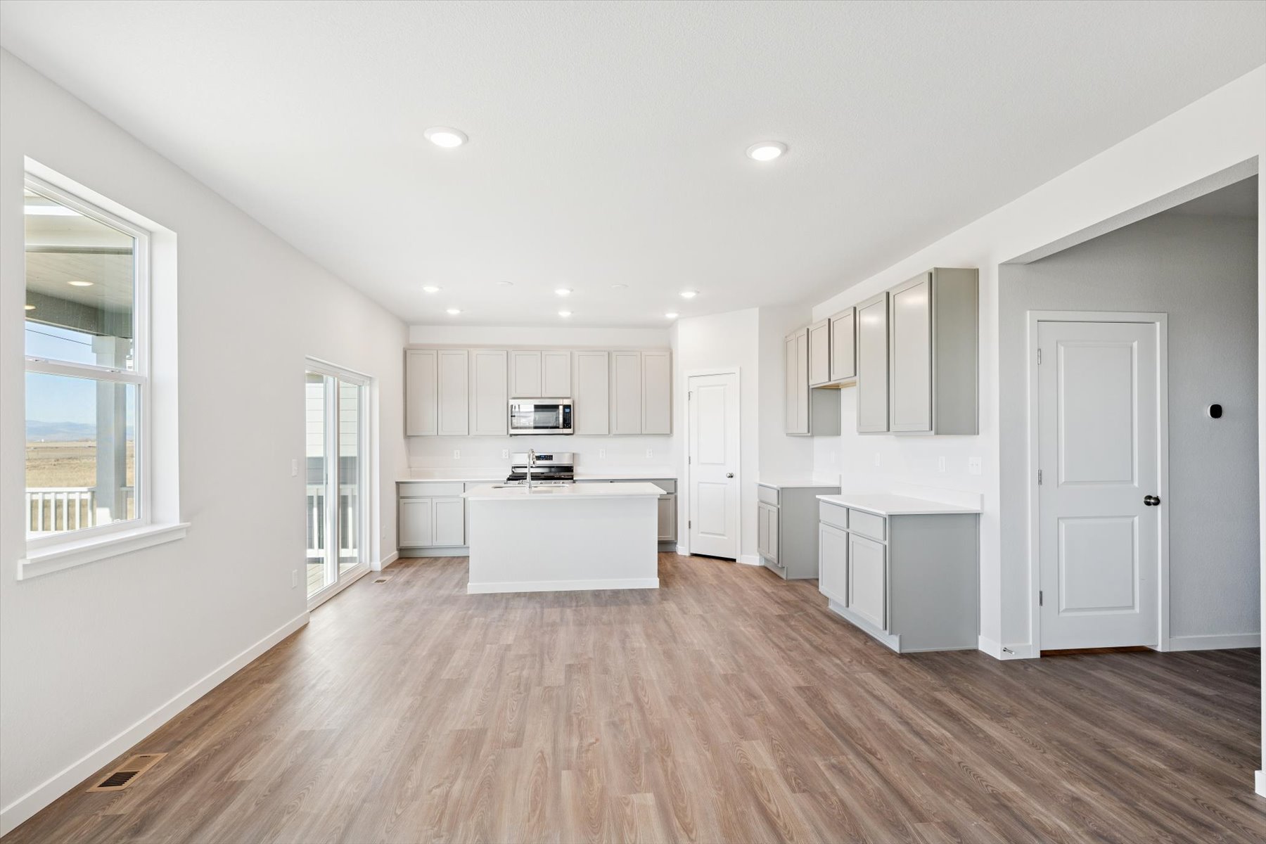 A large empty kitchen.