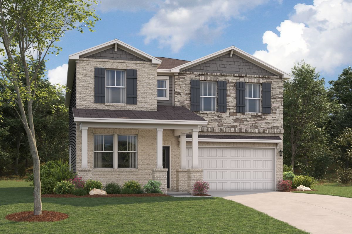 A house with a garage.