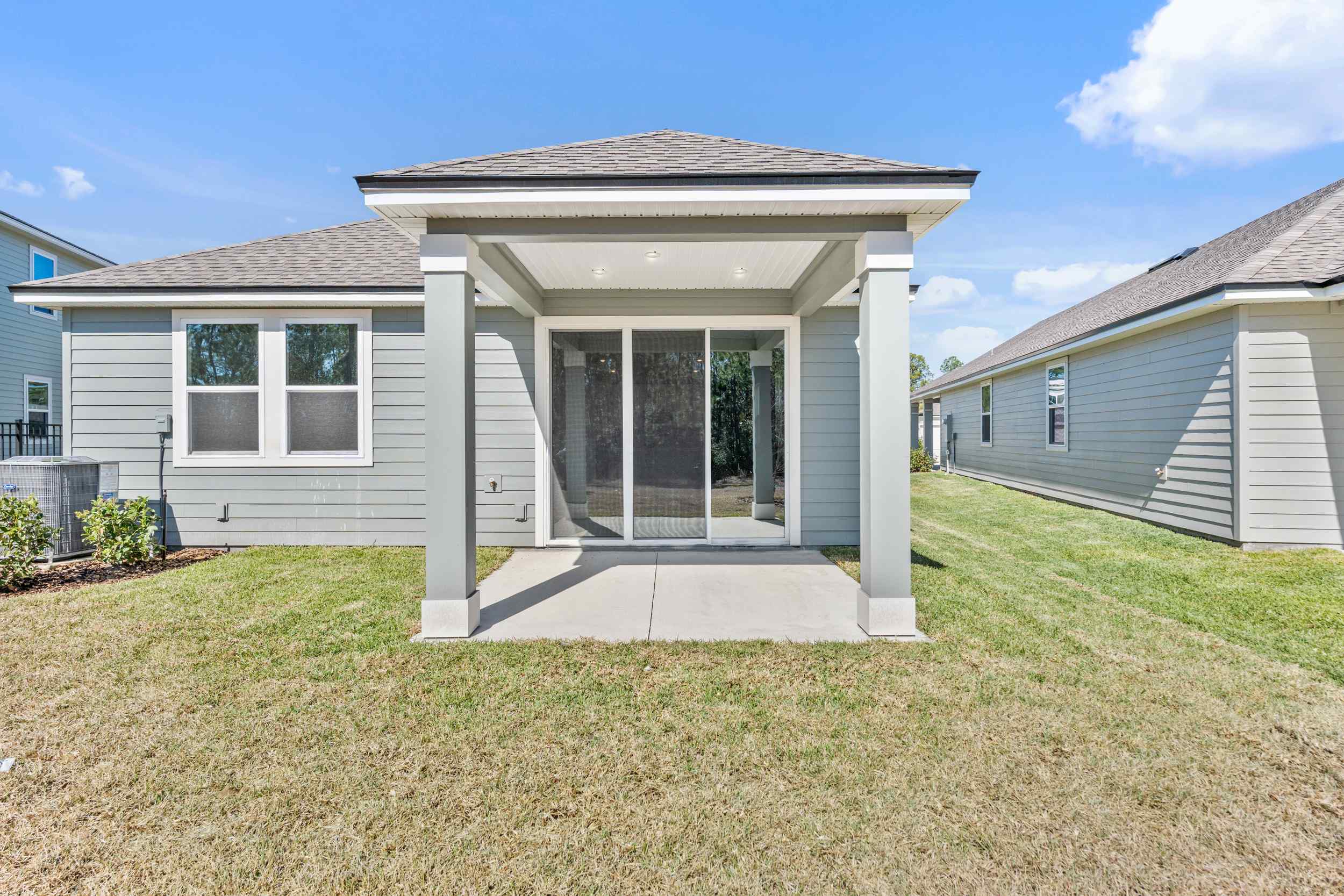 Lot 151 Rear Exterior with Covered Patio at Seminole Palms