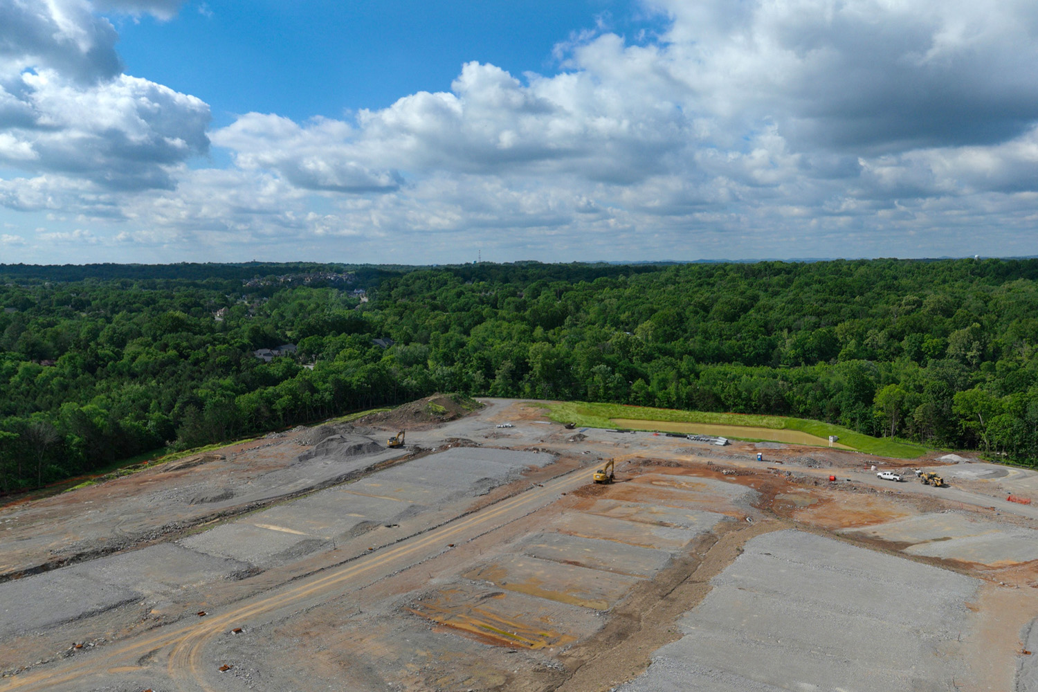A road with trees on the side.