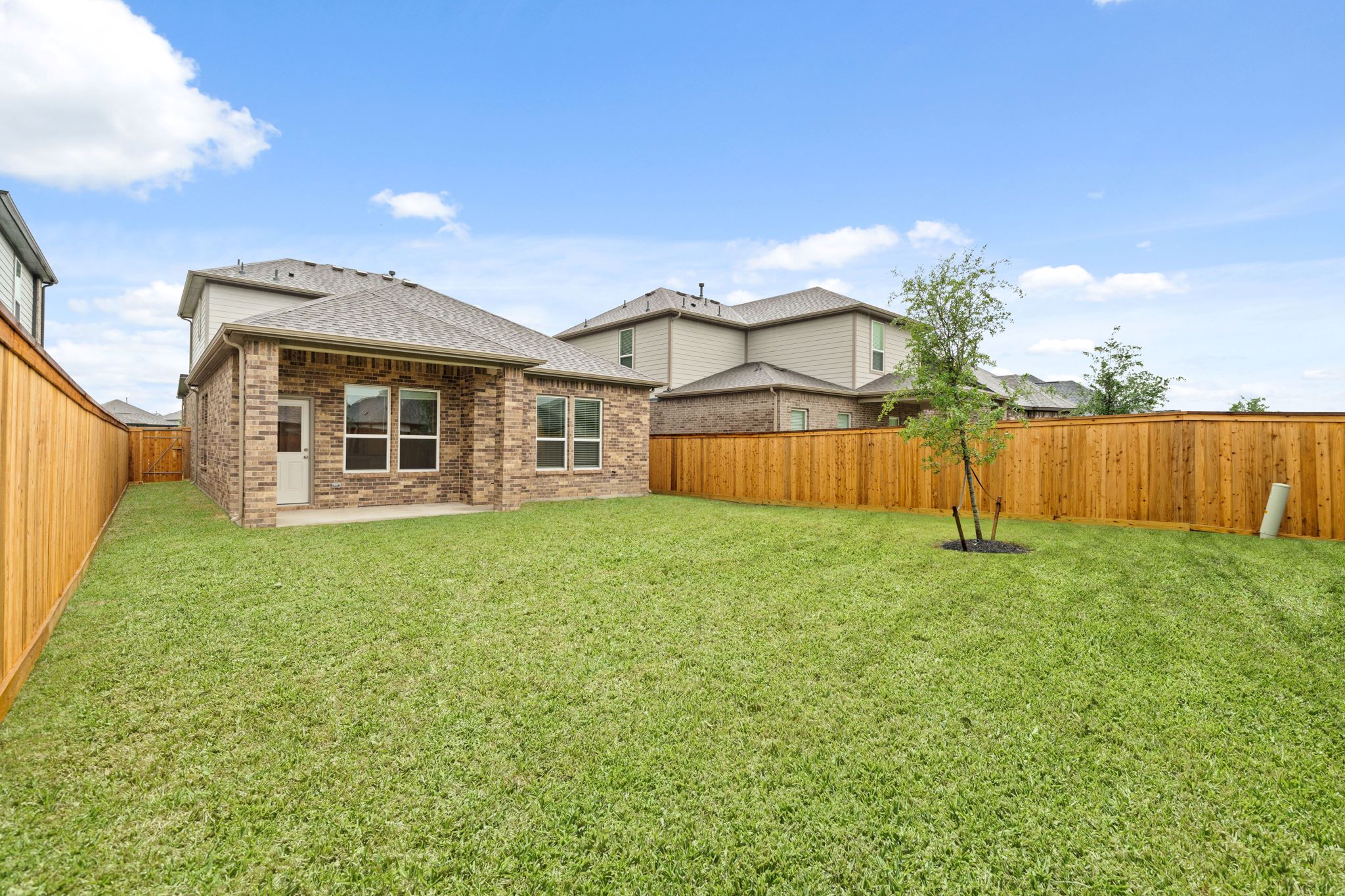 A house with a large yard.
