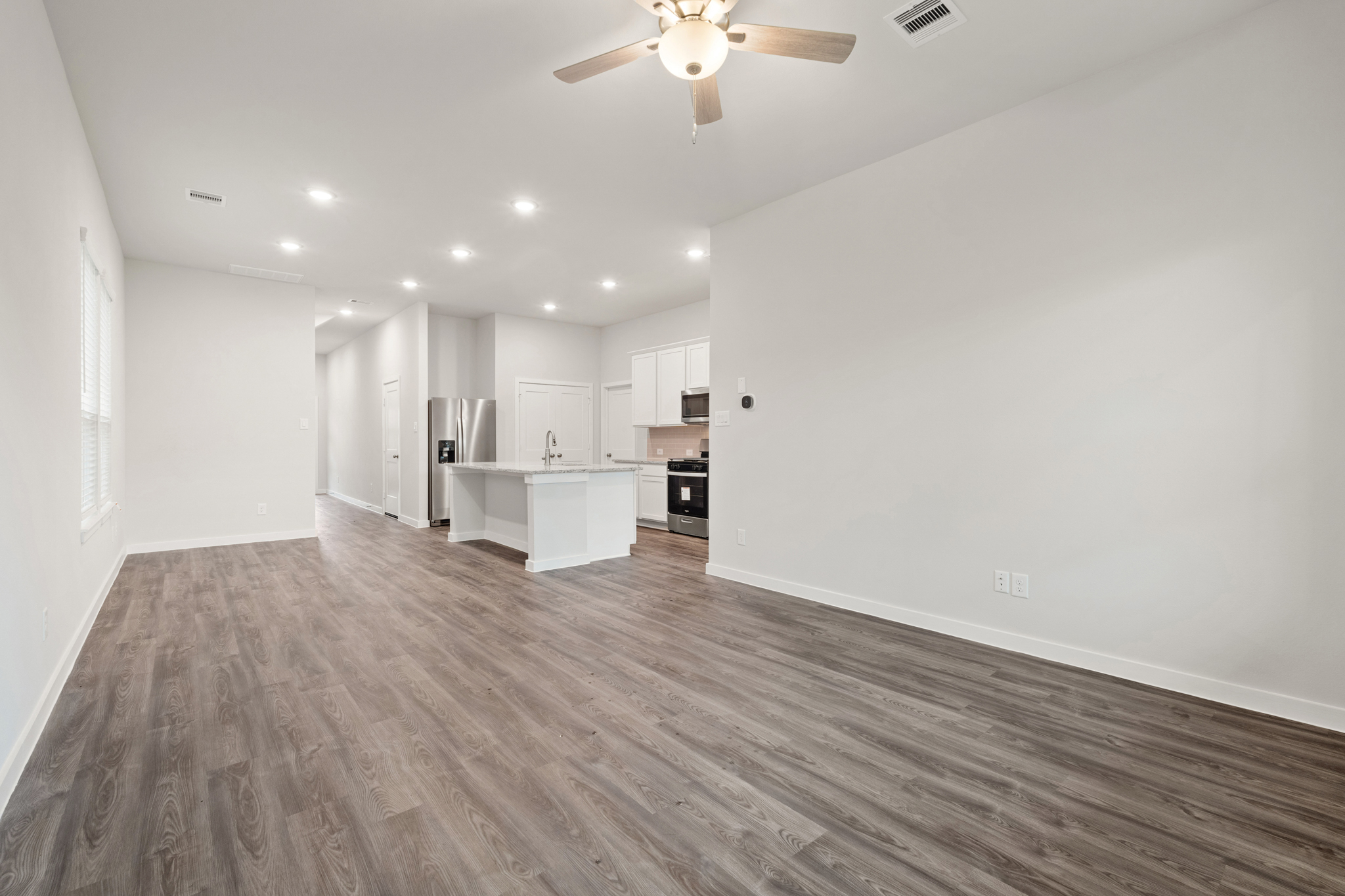 A large empty kitchen.