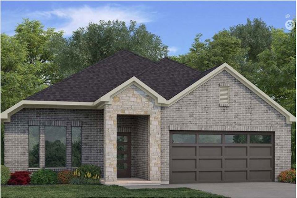 A house with a garage.