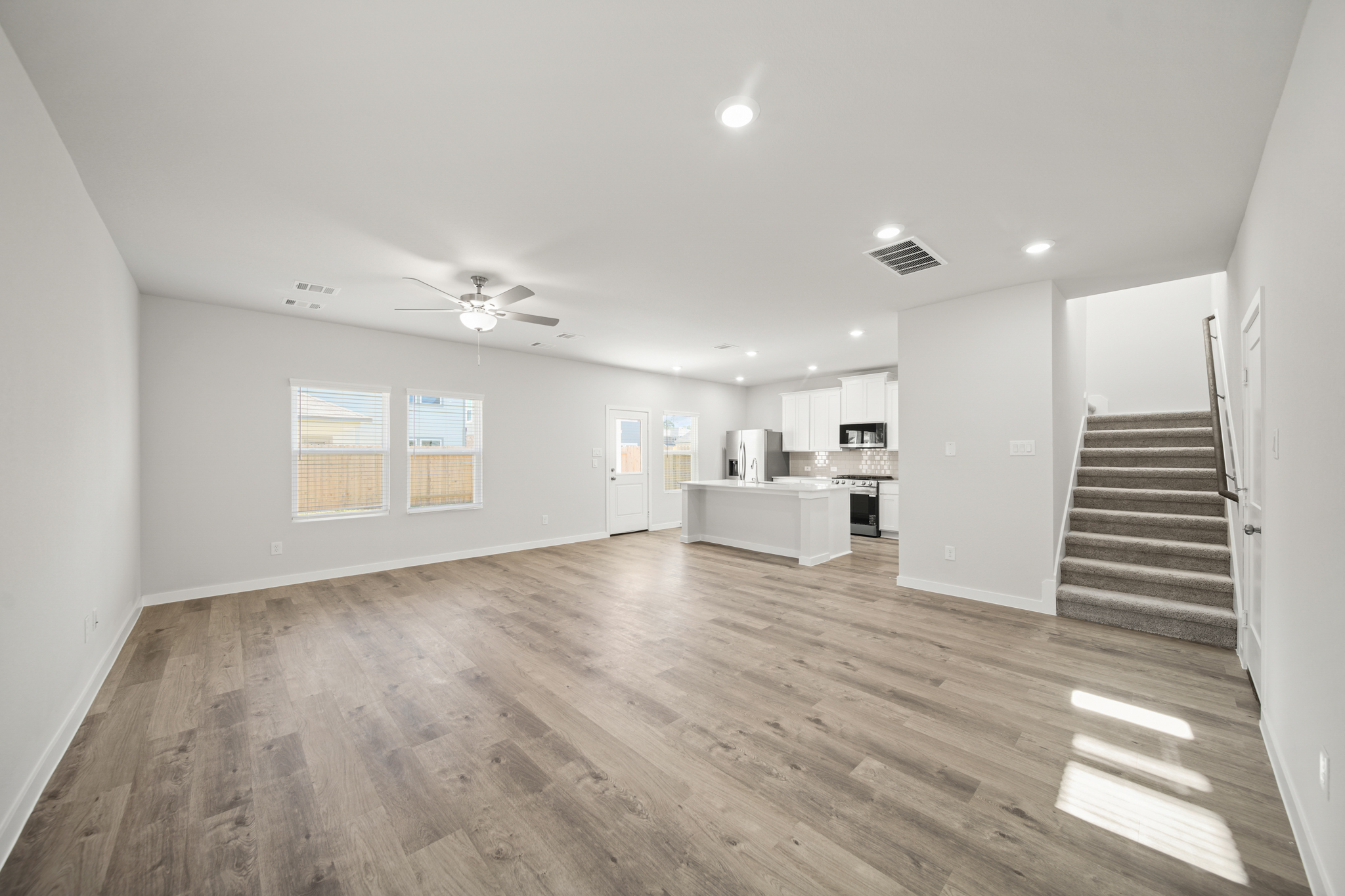 A large empty kitchen.