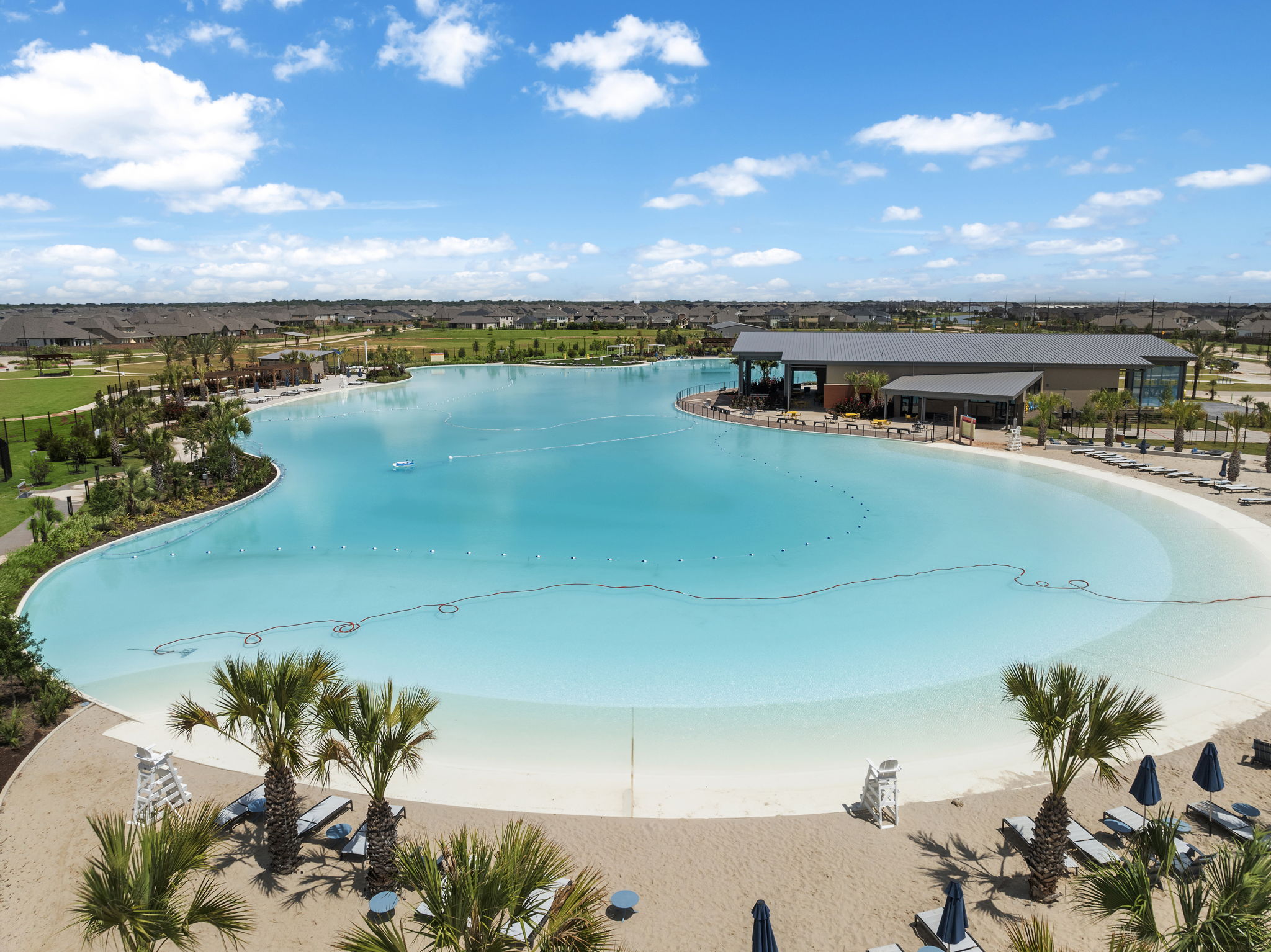 A large pool of water.