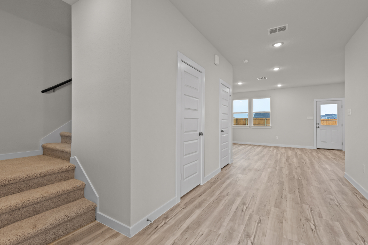 A room with white doors.