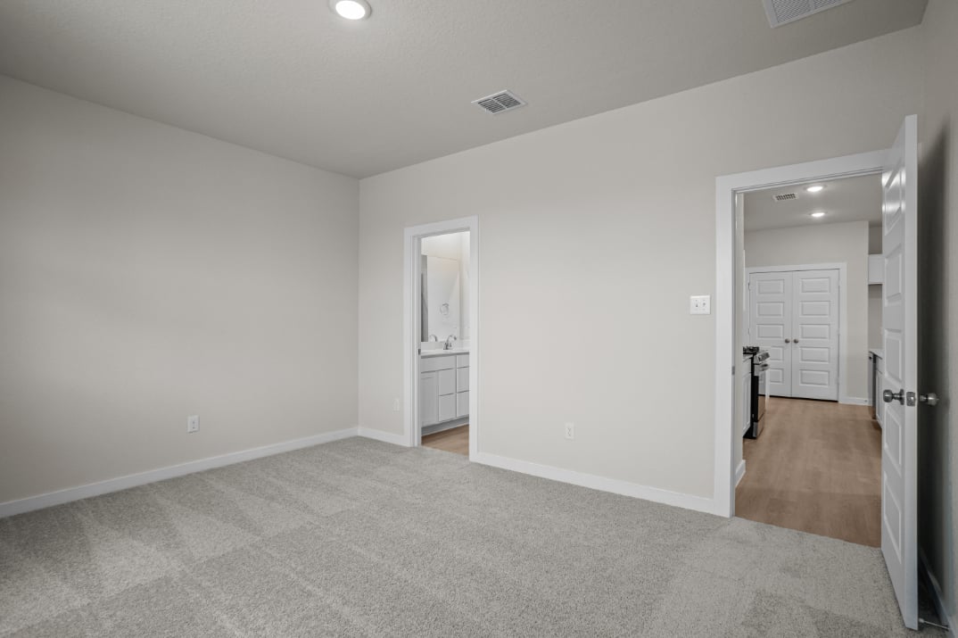 A room with white doors.